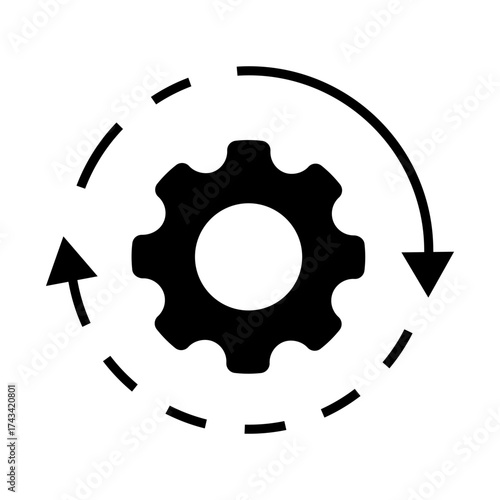 Automation icon vector. Optimization illustration sign. Authorization symbol. Editable logo.
