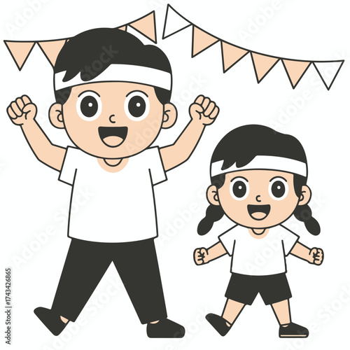 Funny cartoon people set including businessman, casual man, and helper character illustration vector for business and work fun