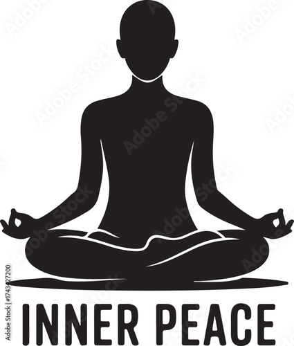 Find inner peace with mindful meditation pose art