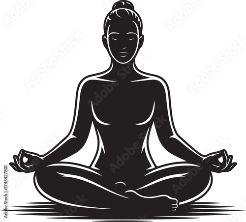 Zen yoga pose promotes wellness and mindfulness