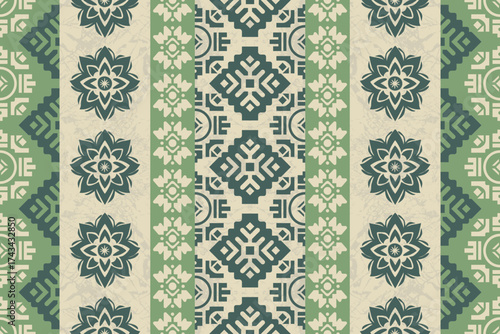 Navajo tribal vector seamless pattern. Native American ornament. Ethnic South Western decor style. Boho geometric ornament. Vector seamless pattern. Mexican blanket, rug. Woven carpet