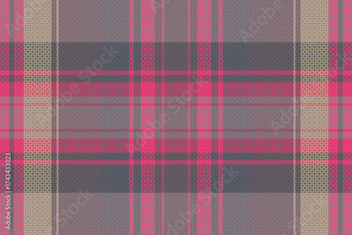 Tartan plaid pattern with texture. Vector illustration.