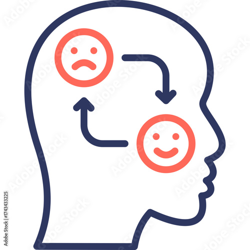 Behavioral Change line color icon