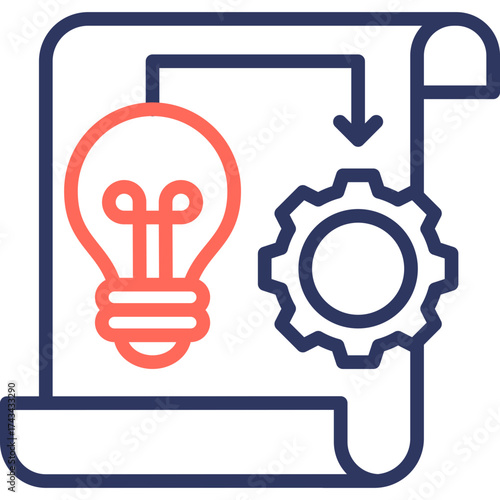 Implementation Plan line color icon
