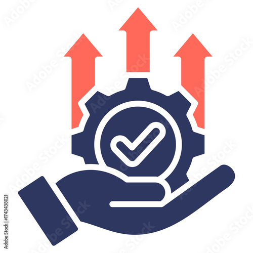Business Analytics glyph color icon