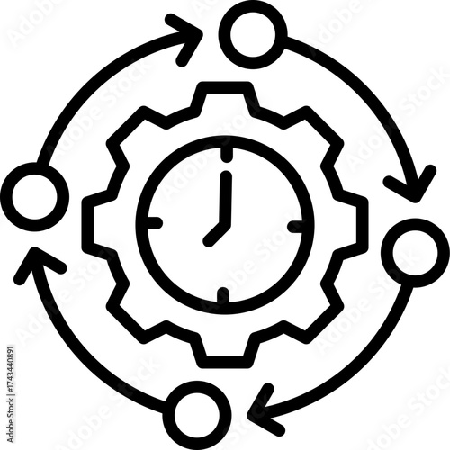 Digital Productivity line icon
