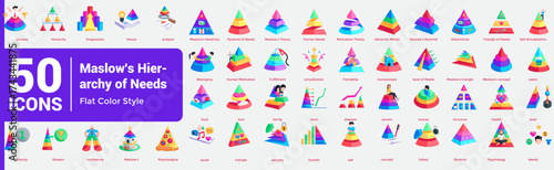 Maslow's Hierarchy of Needs Bundle H50 Flat Color