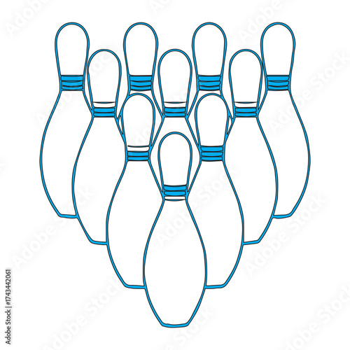 Bowling Pins Outline