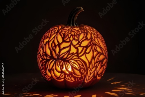 Detailed Jack-o'-Lantern Carvings