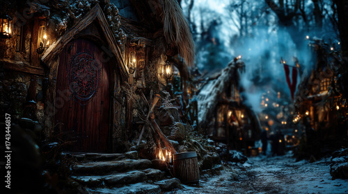 Wallpaper Mural Exploring ancient pagan traditions and Yule celebrations in a mystical village setting Torontodigital.ca