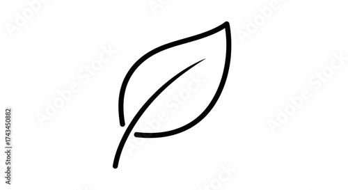 Leaf icon isolated on white background for nature, plant, and environment theme