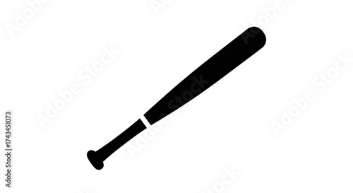 Baseball bat isolated on white background, sports equipment for playing game