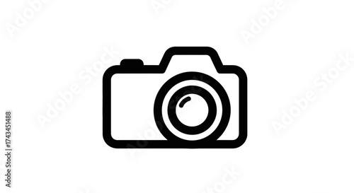Modern digital camera icon symbolizing photography and creativity