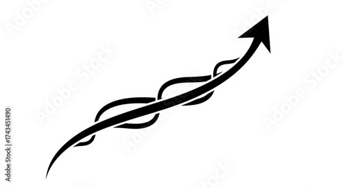 Abstract upward arrow symbol representing growth and progress