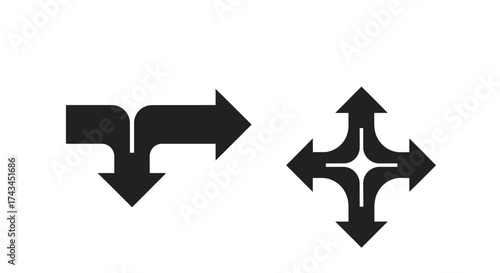 Directional arrows indicating choices and movement options