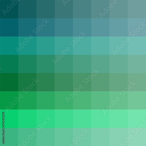 Teal green palette. Water color scheme. Oceanic Vector gradient. Marine tone shades.