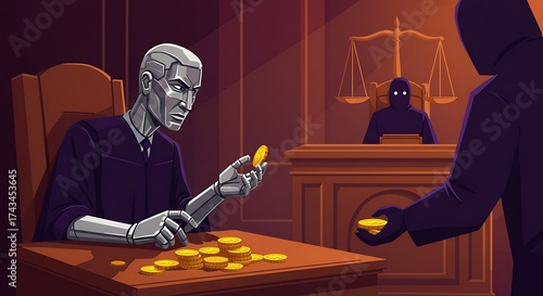 Robot Judge Receives Bribe in Court