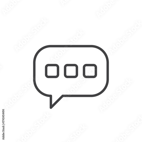 Chat bubble line icon