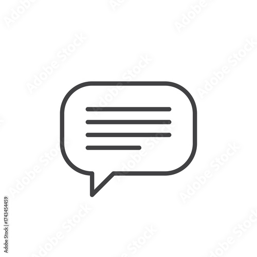 Comment message line icon