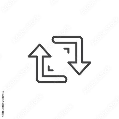 Repost arrows line icon