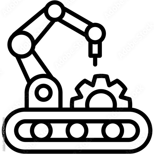 Advanced Robotics line icon