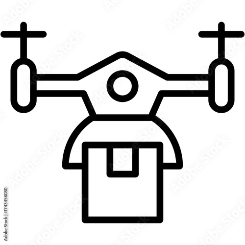 Drone Delivery line icon