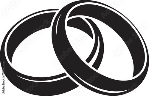 Elegant wedding rings symbolize eternal love