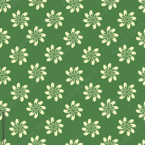 Cute hand drawn feminine seamless pattern with wildflowers
