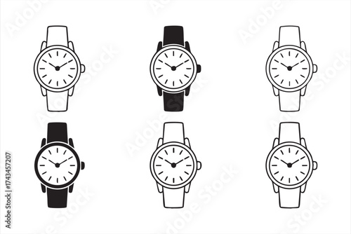 Simple watch vector design for elegance, time, and lifestyle projects