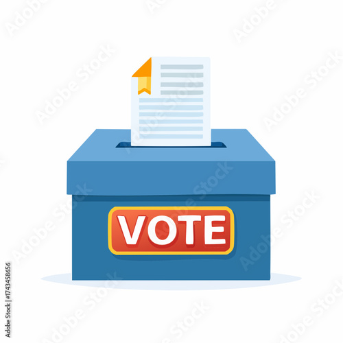 paper ballots to election box