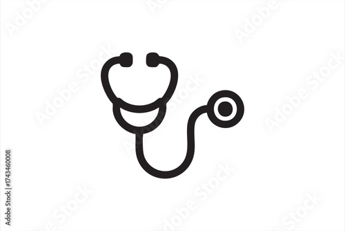 Flat medical equipment icon representing examination and wellness care