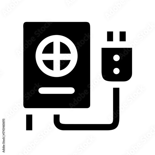 Black portable air conditioner for cooling room