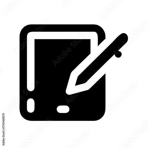 Digital tablet with stylus for creative work