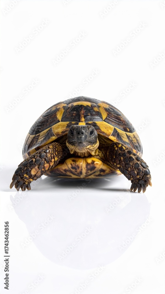 Obraz premium Russian Tortoise beautiful high-resolution image with vibrant colors and clarity.