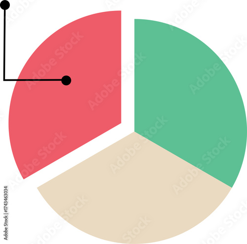 Vector infographic circle. Cycle diagram with 3 options. Can be used for chart, graph, report, presentation, web design.vector illustration of a hand holding a brush