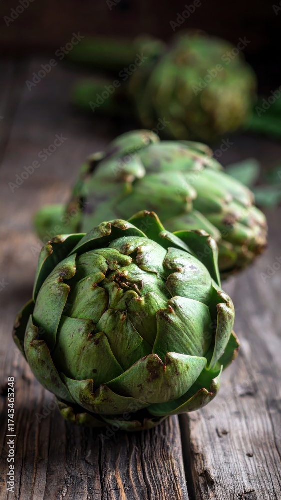 Fototapeta premium Artichoke stunning high-quality image with bright tones and perfect balance.
