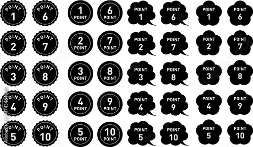 Point Icon Set for Ranking