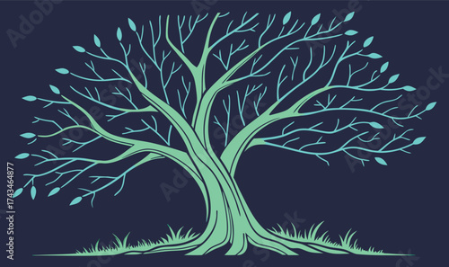 vector illustration of an abstract tree