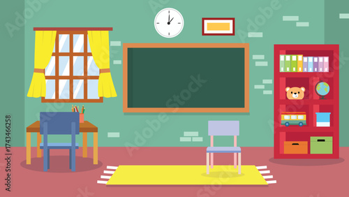 Cozy Kindergarten Classroom Interior