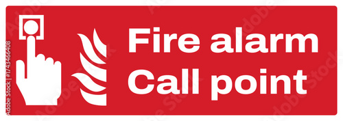 OSHA-ANSI fire prevention safety signs sentence case text_fire alarm call point_landscape size 1/2 a4,a3,a2,a1	 
