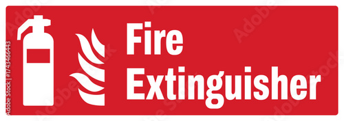 OSHA-ANSI fire prevention safety signs sentence case text_fire extinguisher_landscape size 1/2 a4,a3,a2,a1	 
