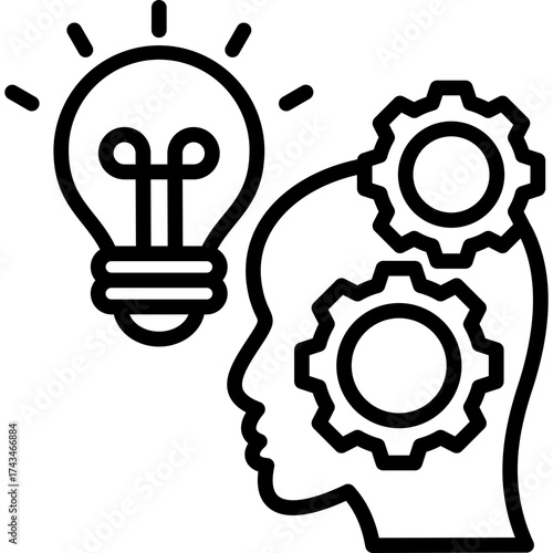 Critical Thinking line icon