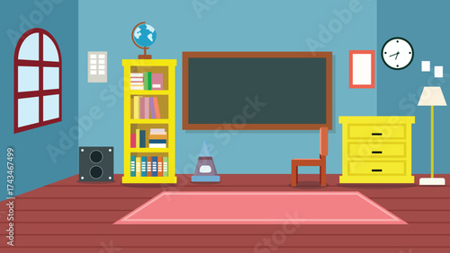 Colorful Kindergarten Learning Space