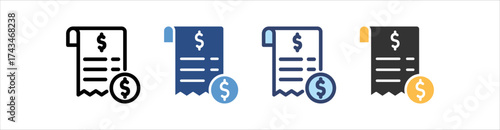 Fee Icon Set Multiple Style Collection