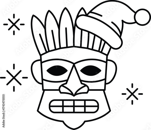 A man with a mask on his face and a hat on his head
