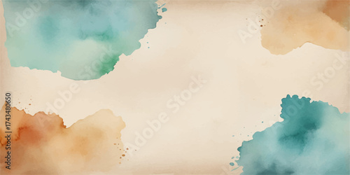 Vintage brown parchment paper texture with a blue sky grunge pattern