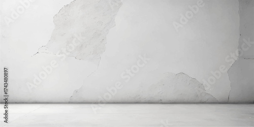 Dark, vintage, and rough concrete wall and floor texture with gray grunge cement pattern