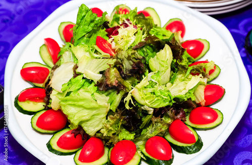 Wallpaper Mural fresh salad with tomatoes Torontodigital.ca