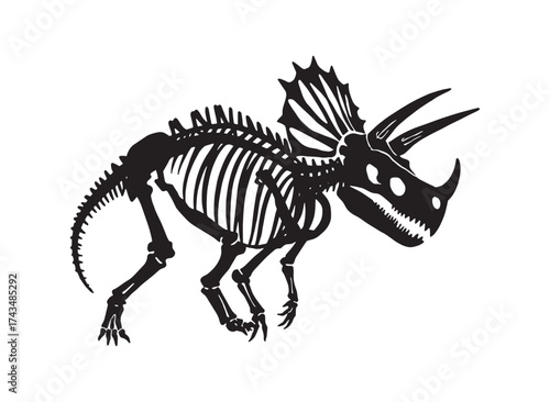 Triceratops Skeleton Silhouette