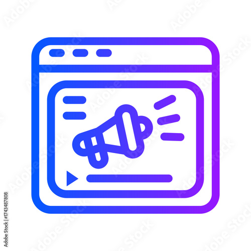 icon website with style gradient